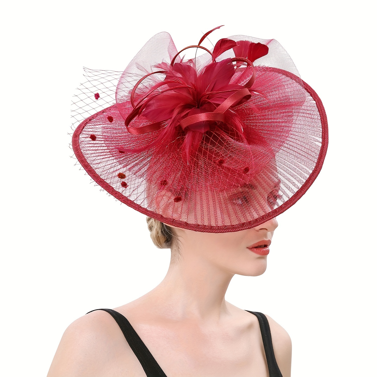 Bride Wife Mrs Bow Flat Grass Hat British Vintage Bridal Hat - Temu