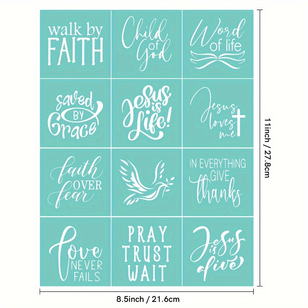 Faith Theme Silk Screen Stencils Diy Screen Printing - Temu