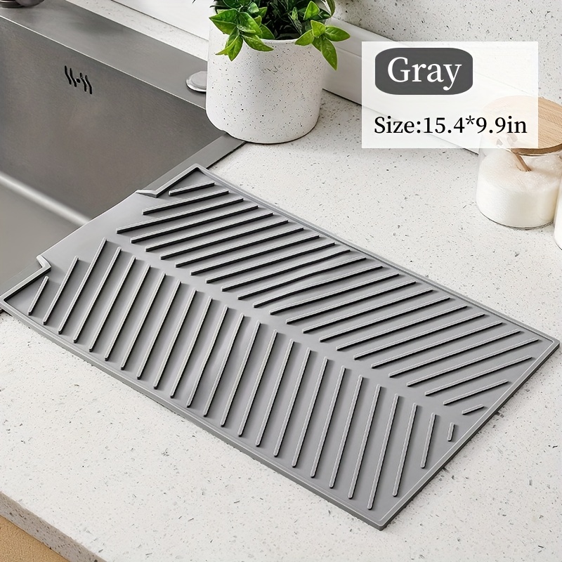 Silicone Large Dish Drying Mat For Kitchen Counter, Dish Drying Pad, Easy  Clean Non-slipping Heat Resistant Dish Rack Mat, Foldable Dish Drain Mat  Sink Mat, Kitchen Accessories - Temu