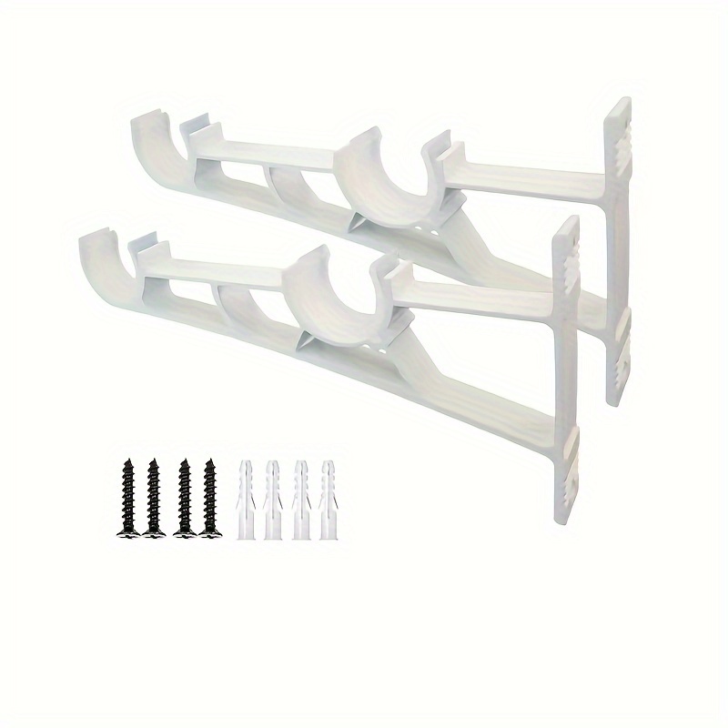 Curtain Rod Bracket Double Heavy Duty Curtain Rod Holders - Temu Canada