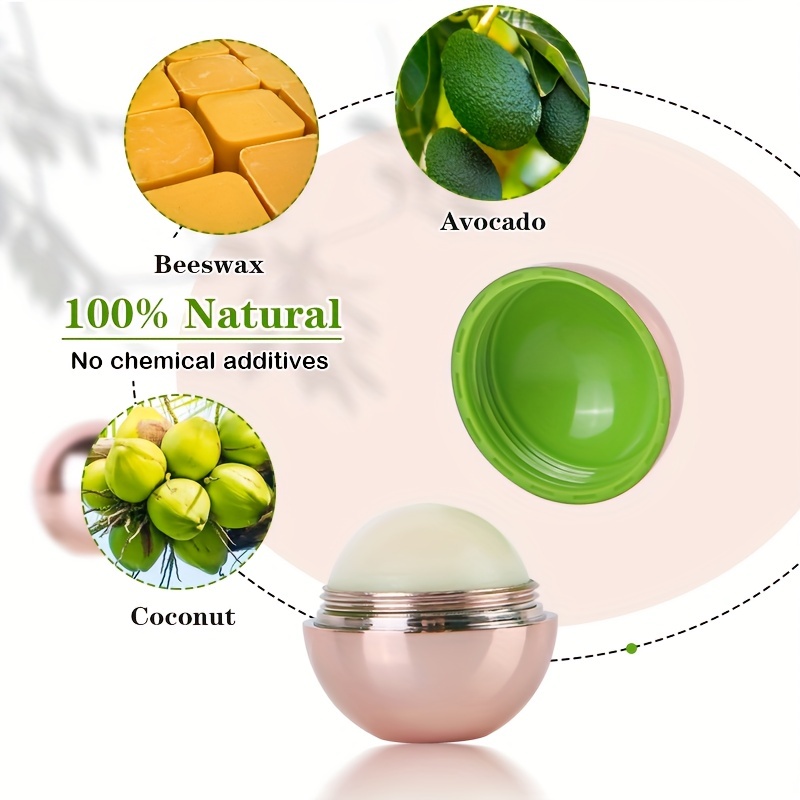 Organic Rose Lip Balm Ball Natural Moisturizer