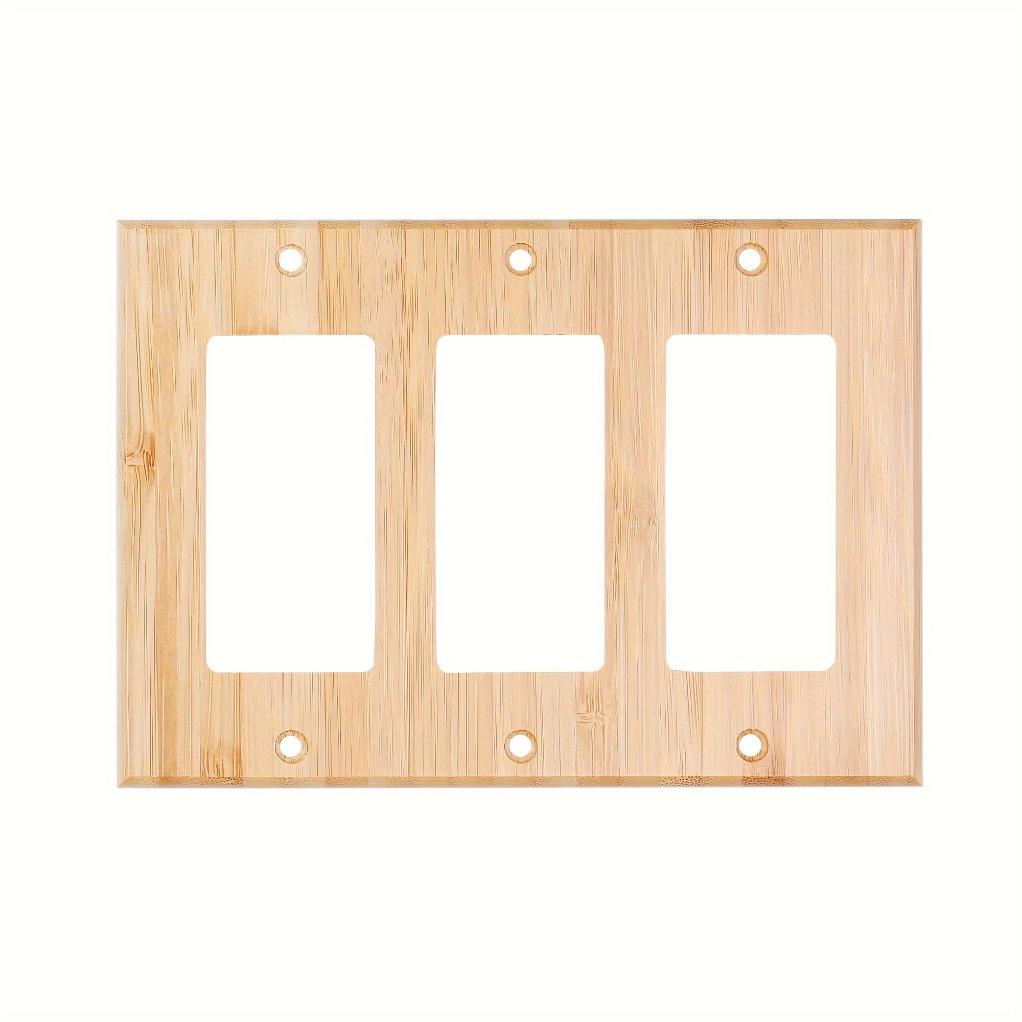 Solid Wood Single Toggle Light Switch Plate Bamboo Light - Temu