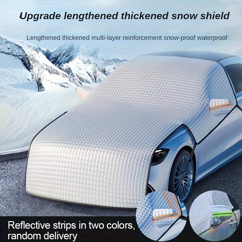 

1 Pc Silver Extended Front Windshield Snow Cover, Winter Snow And Frost Protection Car Windshield Car Outdoor Accessories