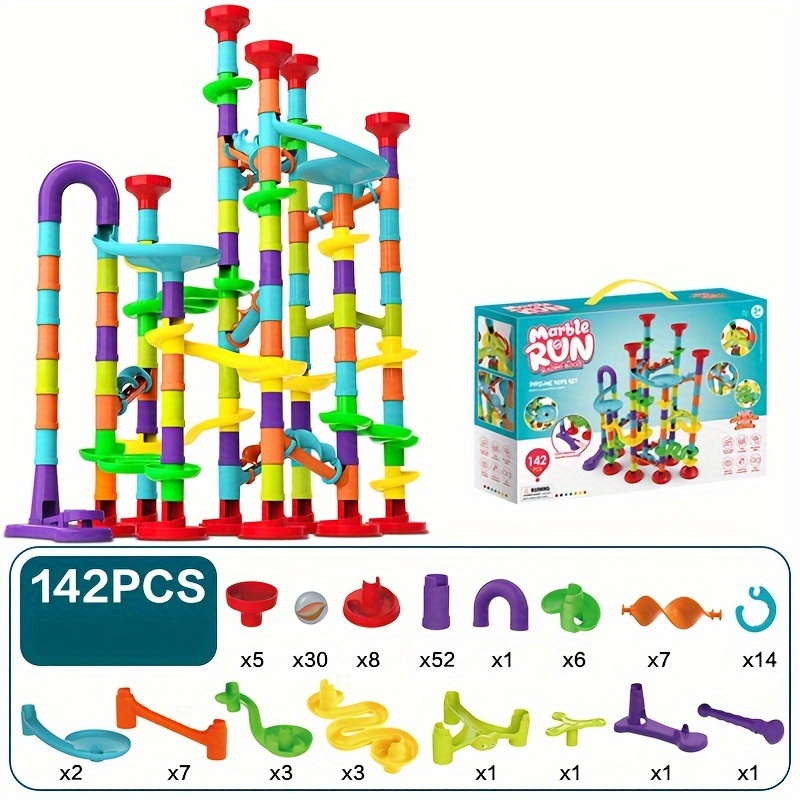 142pcs large size marble race track toys building blocks game for girls boys christmas birthday gifts details 0