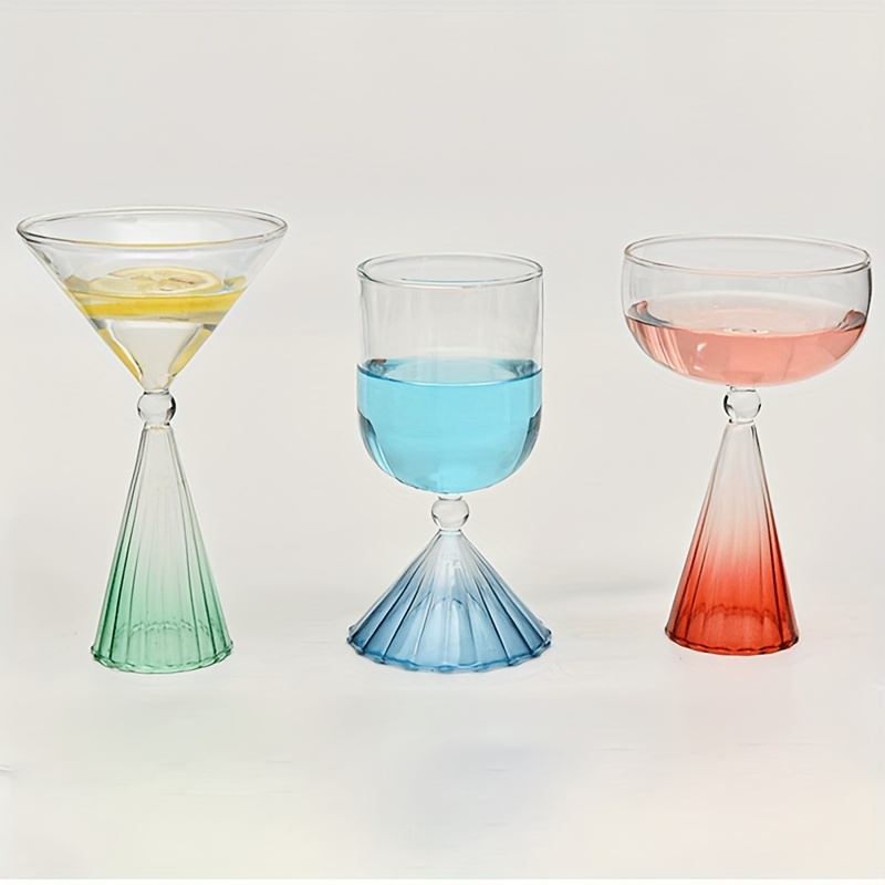 Creative Ice Cream Cup Gradient Color Martini Glass Stemmed Cocktail Glass  Glassware Home Bar Drinkware - Temu