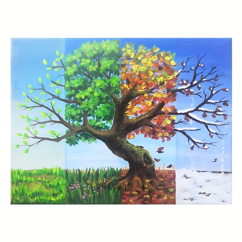 5D Diamond Painting Four Seasons Tree Embroidery Mosaic Rhinestone