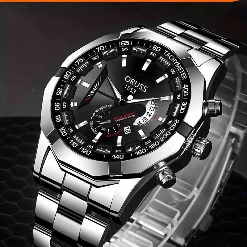 

Genuine Watch Men's Business Waterproof Luminous Calendar Fashion Large Dial Sports Simple Men's Watch, Ideal Choice For Gifts