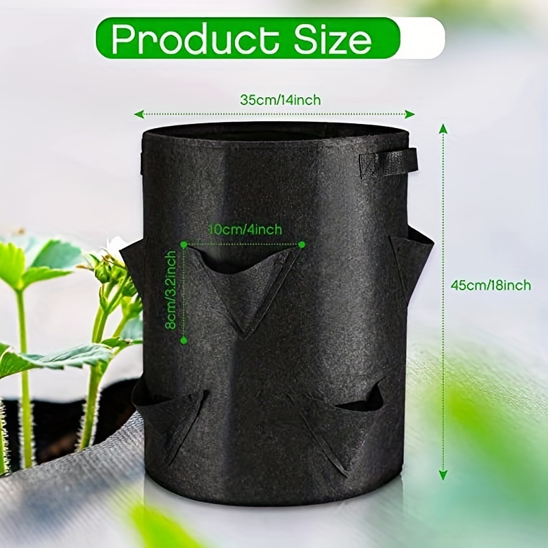 Grow Bags Strawberry Planter Bags With Handles Heavy Duty - Temu