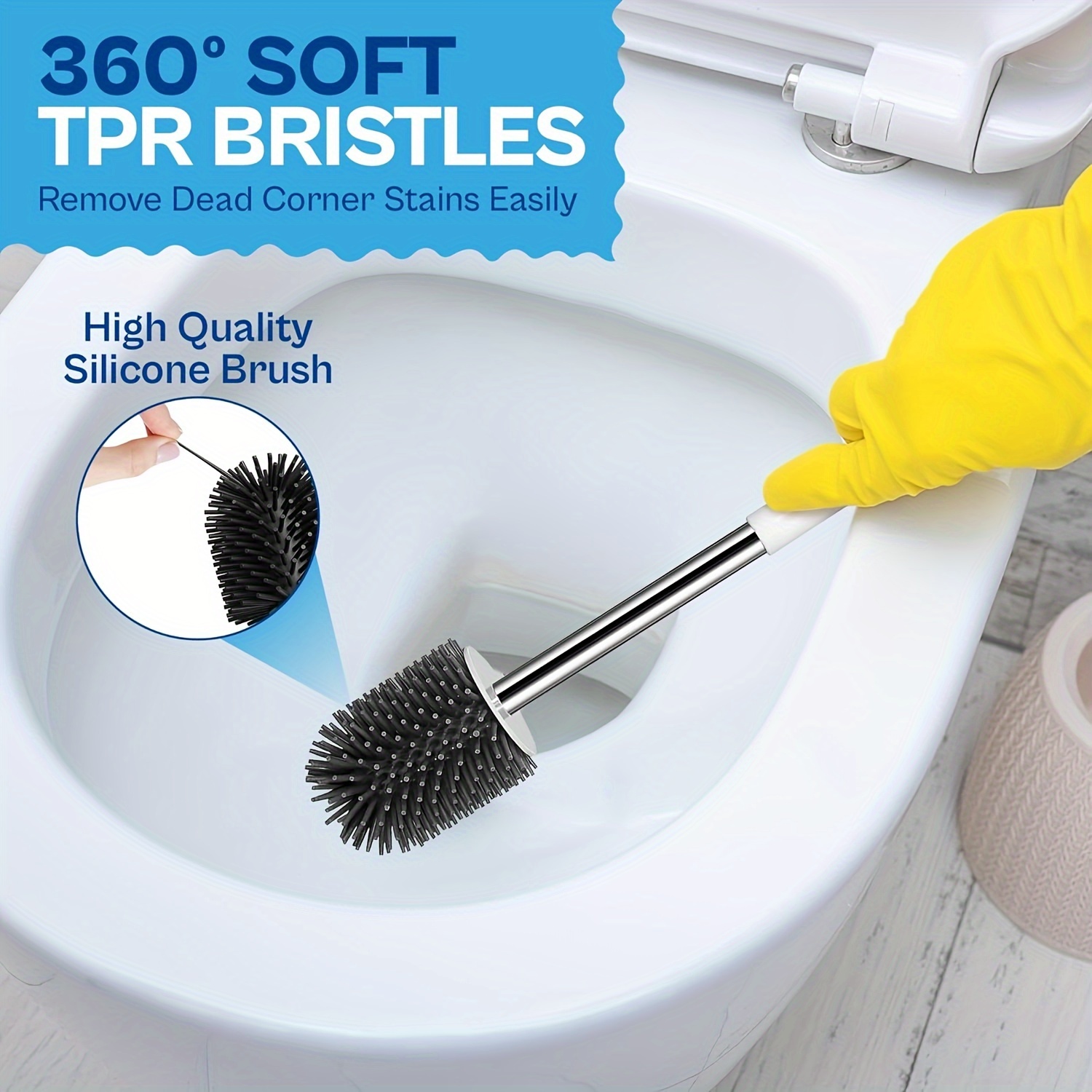 TreeLen Toilet Brush Set,Toilet Bowl Brush and Holder for Bathroom Toi