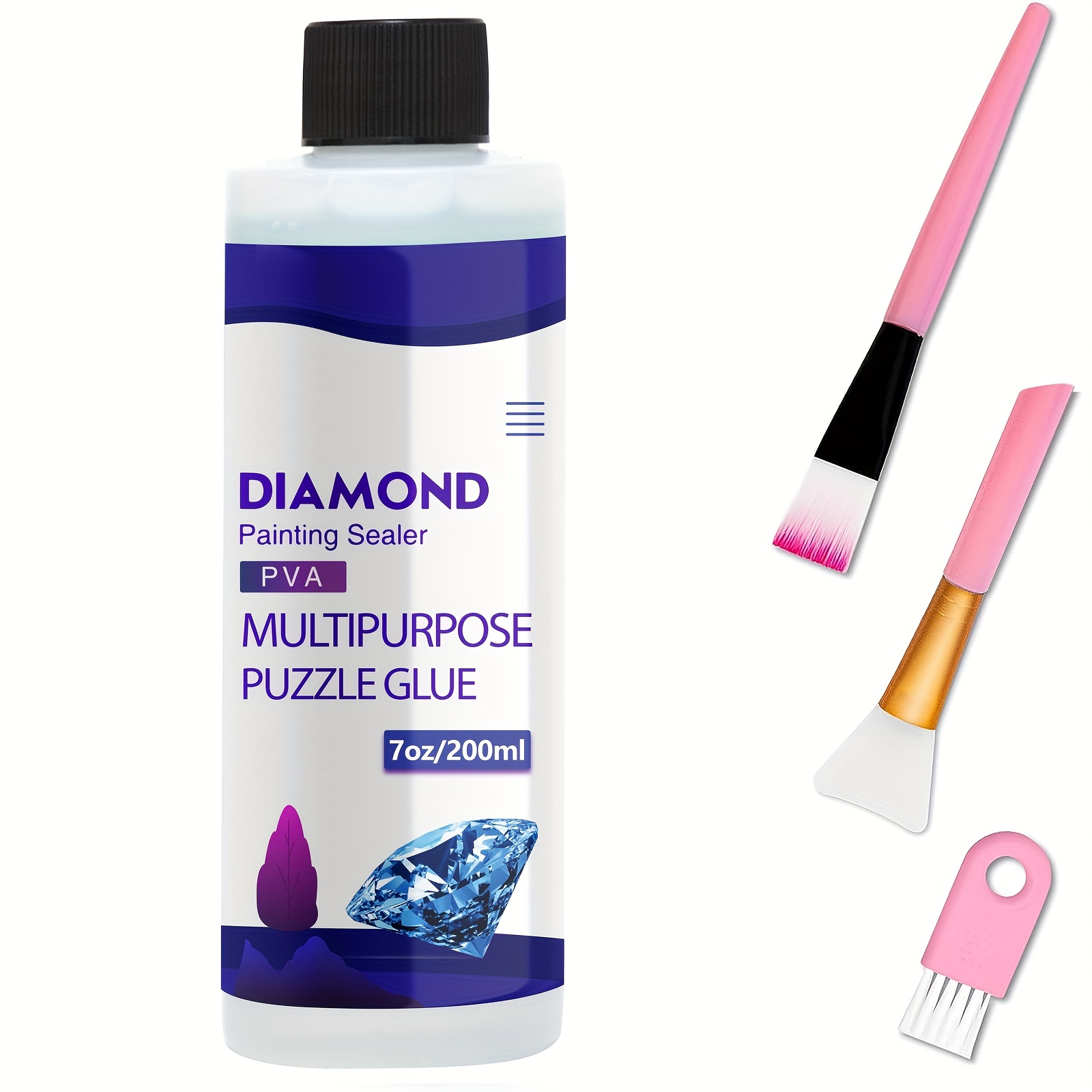 Puzzle Glue,Diamond Art Sealer Clear Finish  Puzzle Glue  Seal Glitter Paint Jigsaw DIY Craft,One Piece Design Diamond Accessories  and Tools Keep Shine Dongtian : Toys & Games