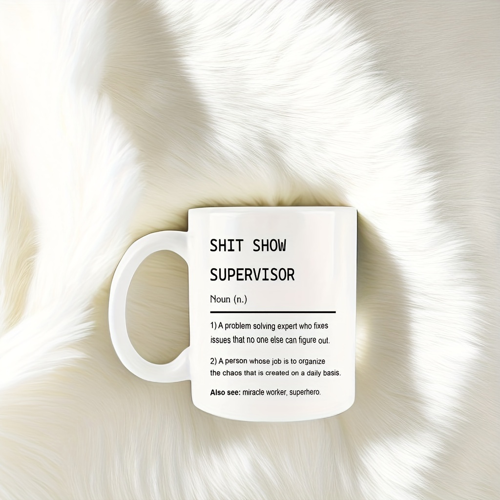 11oz Unique Letter Printed Coffee Mug Porcelain Cup Home Office