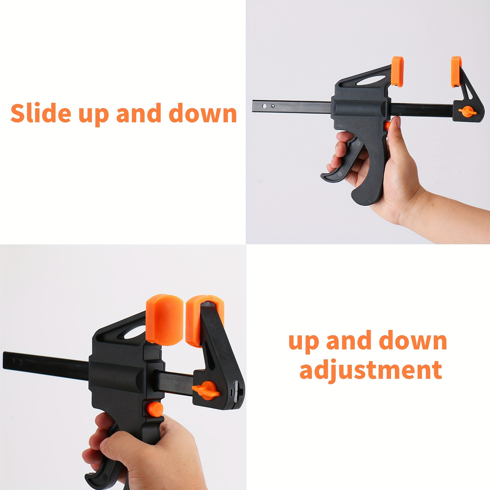 4pcs 4inch Bar F Clamps Clip Grip Quick Ratchet Release Woodworking DIY  Hand Tool Kit,F Clamp, Bar Clamp