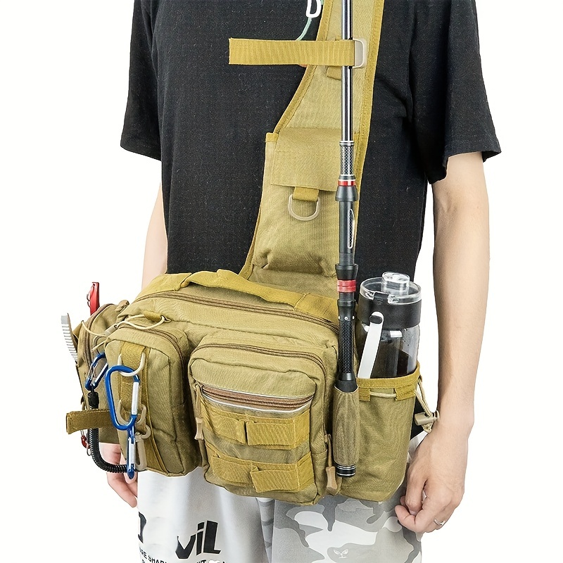 Waterproof Zipper Fishing Tackle Bag, Multifunctional Portable Fly