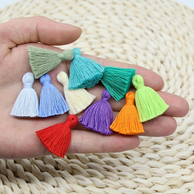 100pcs Random Color Keychain Tassel Charms Silky Handmade Tassels For DIY  Crafts Jewelry Making