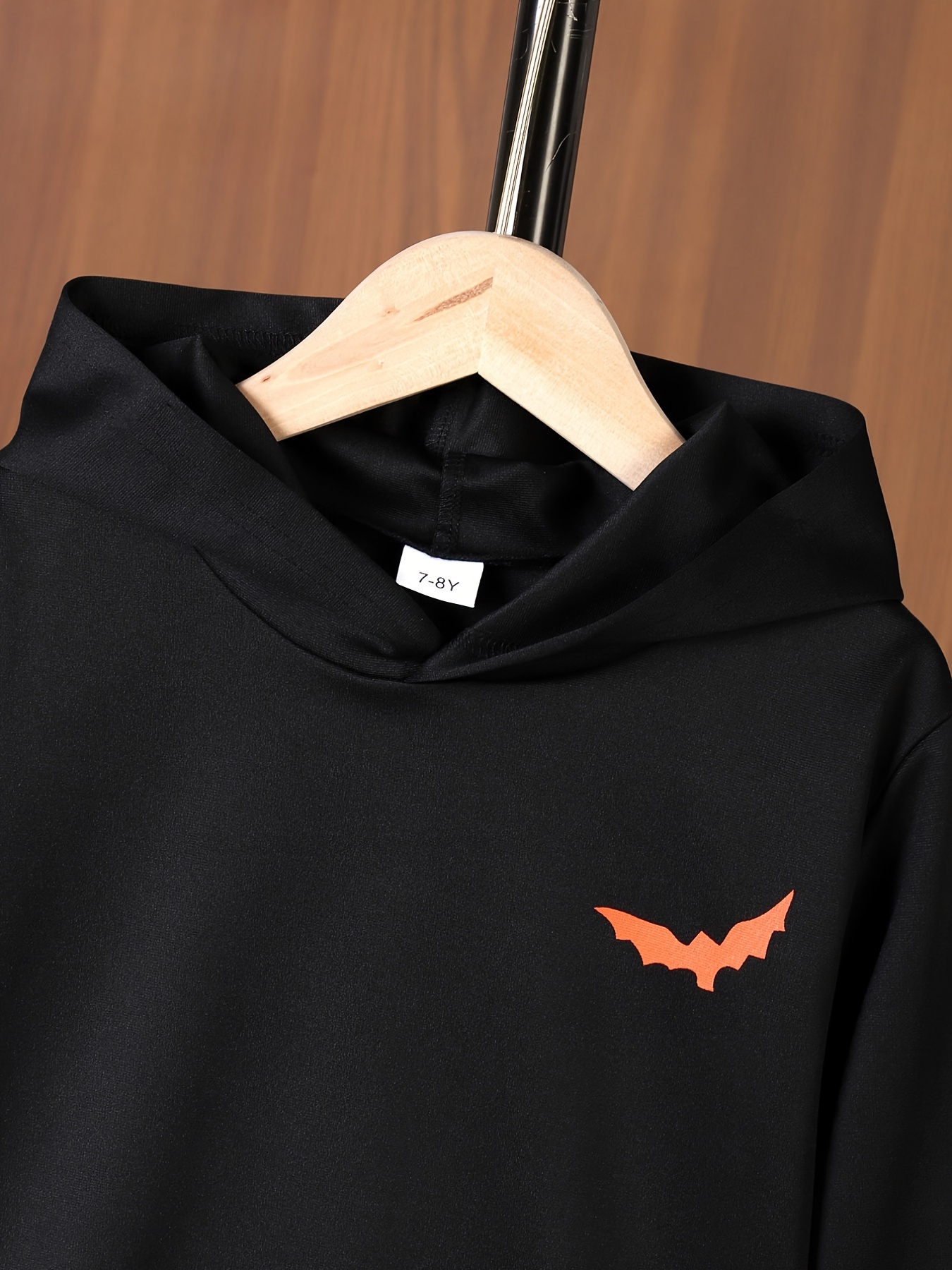 Boy's Bat Pattern 2pcs Hoodie & Sweatpants Set