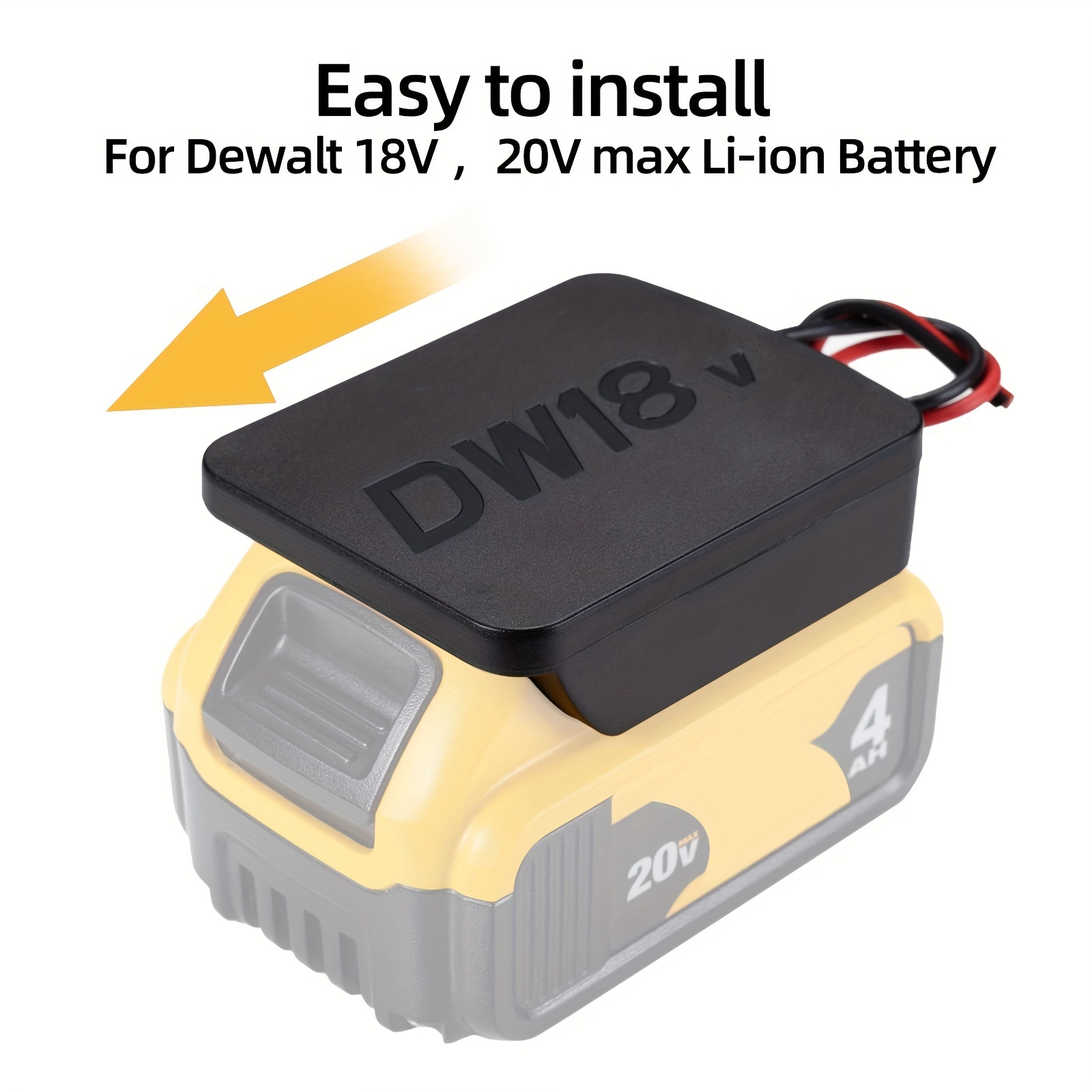 Adaptador de batería Conector de alimentación DIY para batería DeWalt  18V/20V