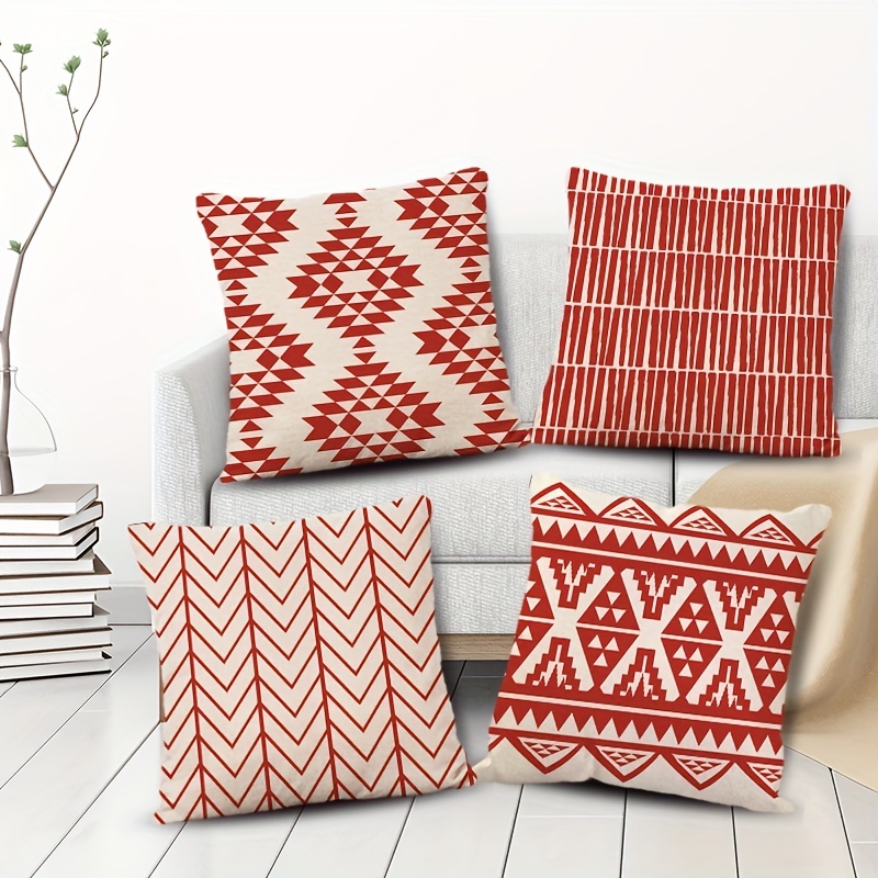Modern Geometric Throw Pillow Covers, Linen,, Home Decor, Pillow Insert Not  Included - Temu