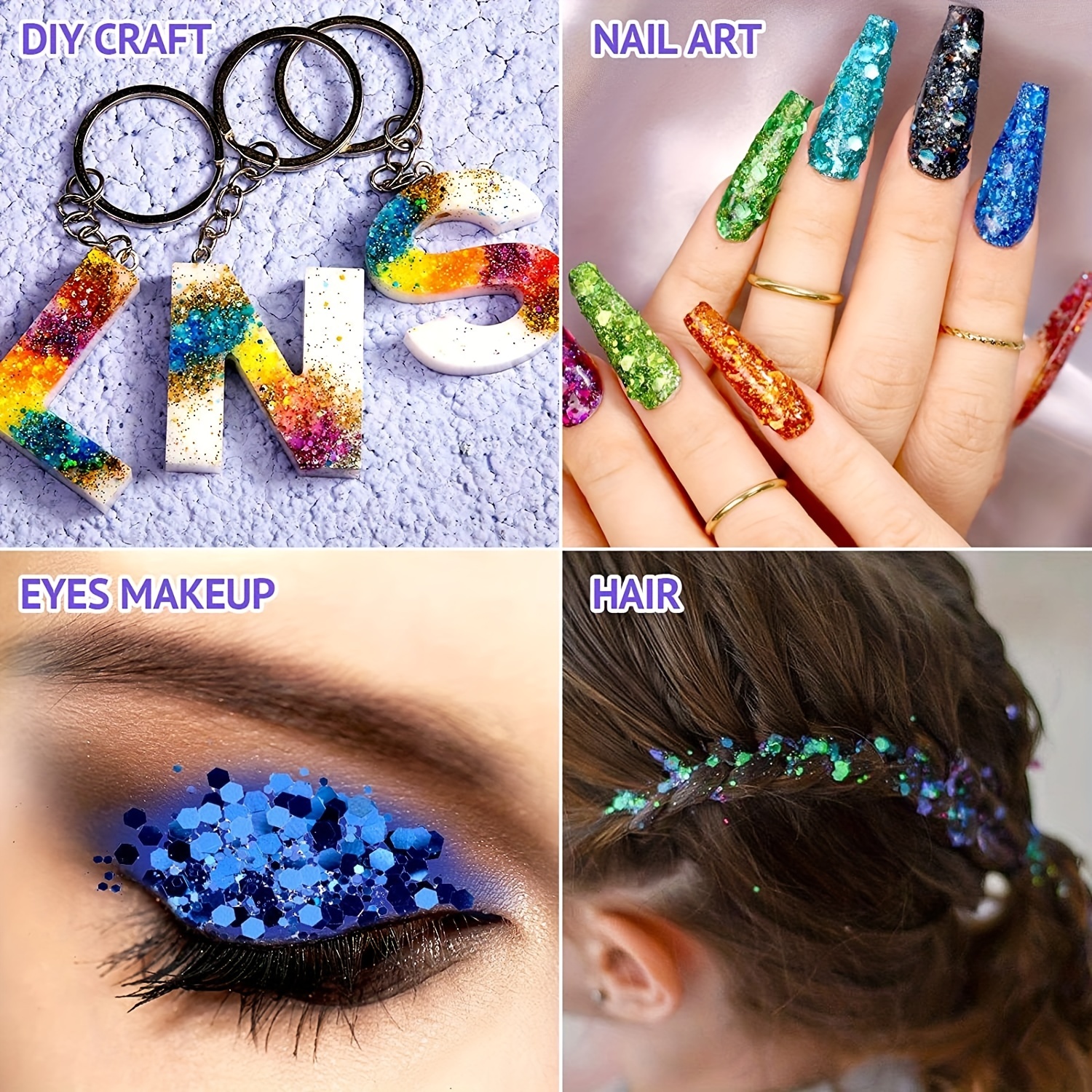 Nail Art Glitter, Nail Glitter Dots, Craft Glitter Dots, Resin Glitter  Dots, Nail Art Glitter Dots, Glitter for Crafts, Resin Glitter Dots 