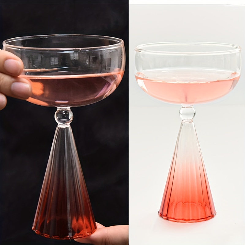 Creative Ice Cream Cup Gradient Color Martini Glass Stemmed Cocktail Glass  Glassware Home Bar Drinkware - Temu