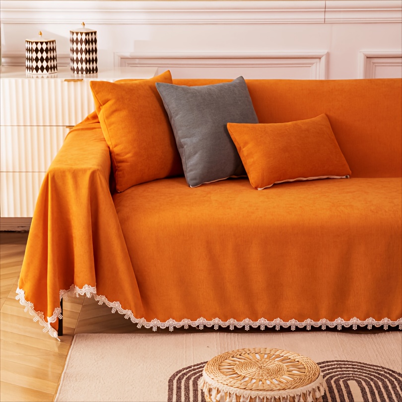 Burnt Orange Couch Seat Topper