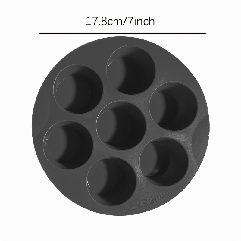 Silicone Muffin Pan Cupcake Tray - 7 Cupcake Tray for Baking Supplies  Silicone Muffin Pans Nonstick for 3.5-5.8L Air Fryer Accessories - Nonstick