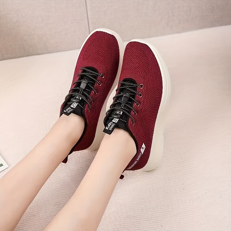 women's breathable mesh sneakers casual lace running shoes Temu