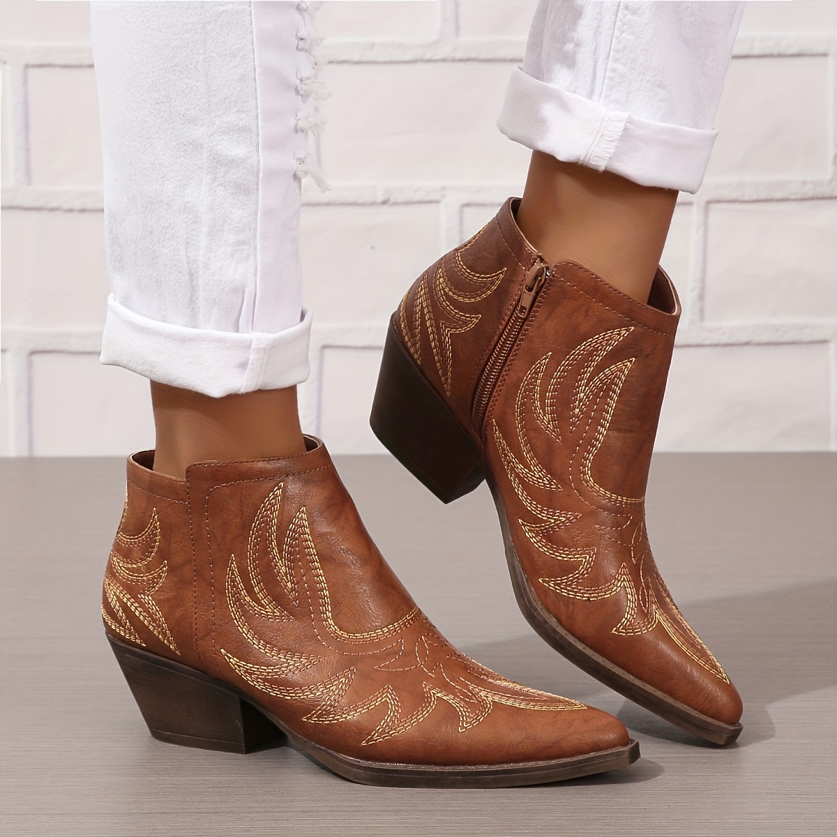 Ladies ankle 2024 western boots