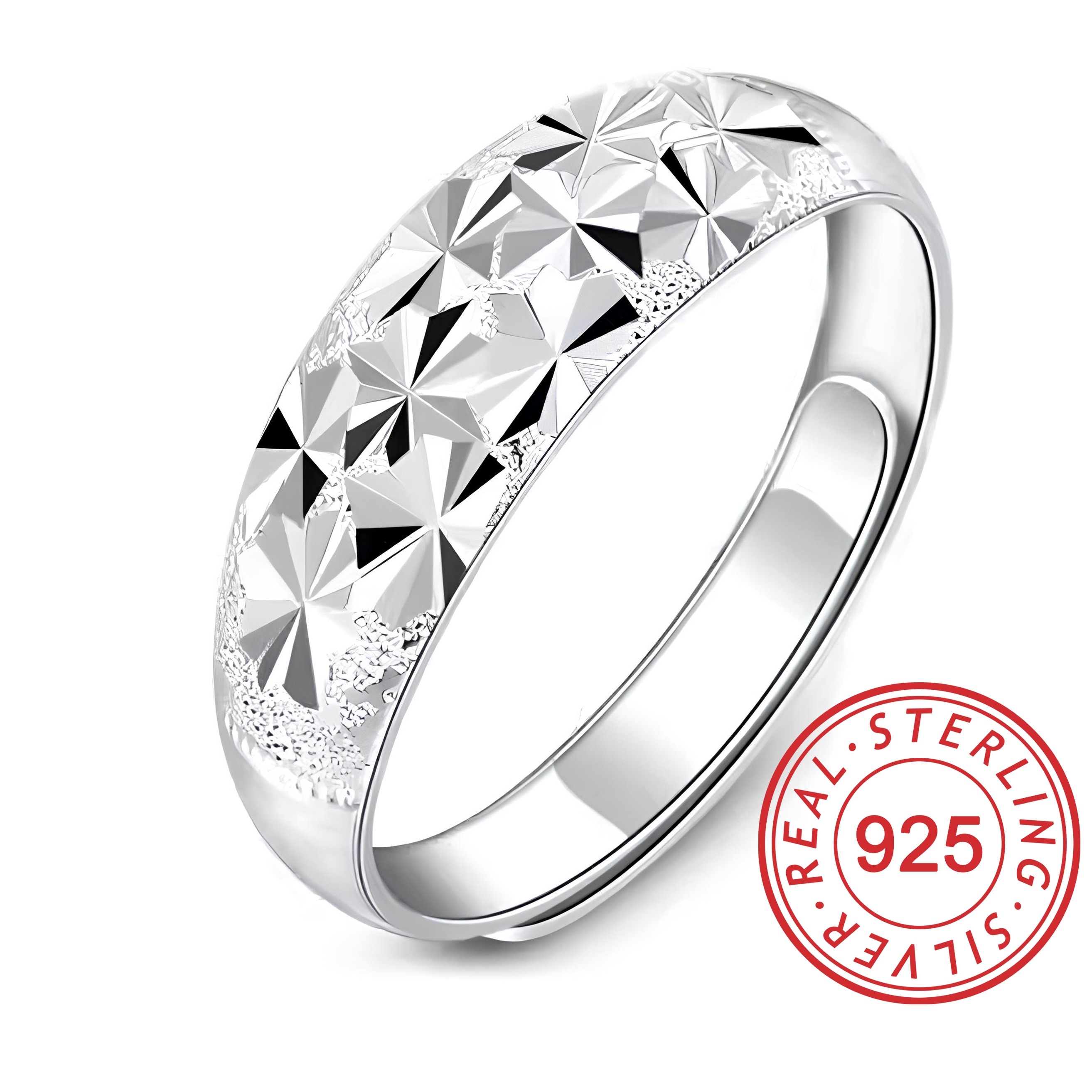 925 sterling   ring plated geometric carving   suitable for men and women adjustable high quality ring 2 4g 0 08oz details 0