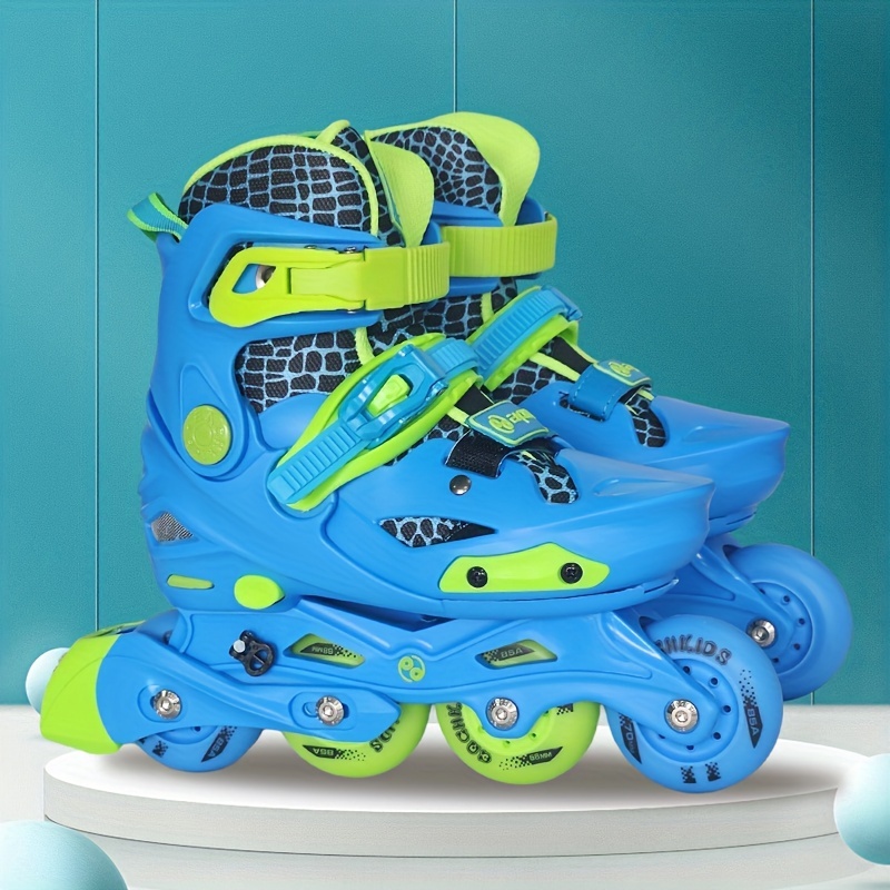 Patines En Línea Moda Niños Hebilla Patines Ajustables - Temu