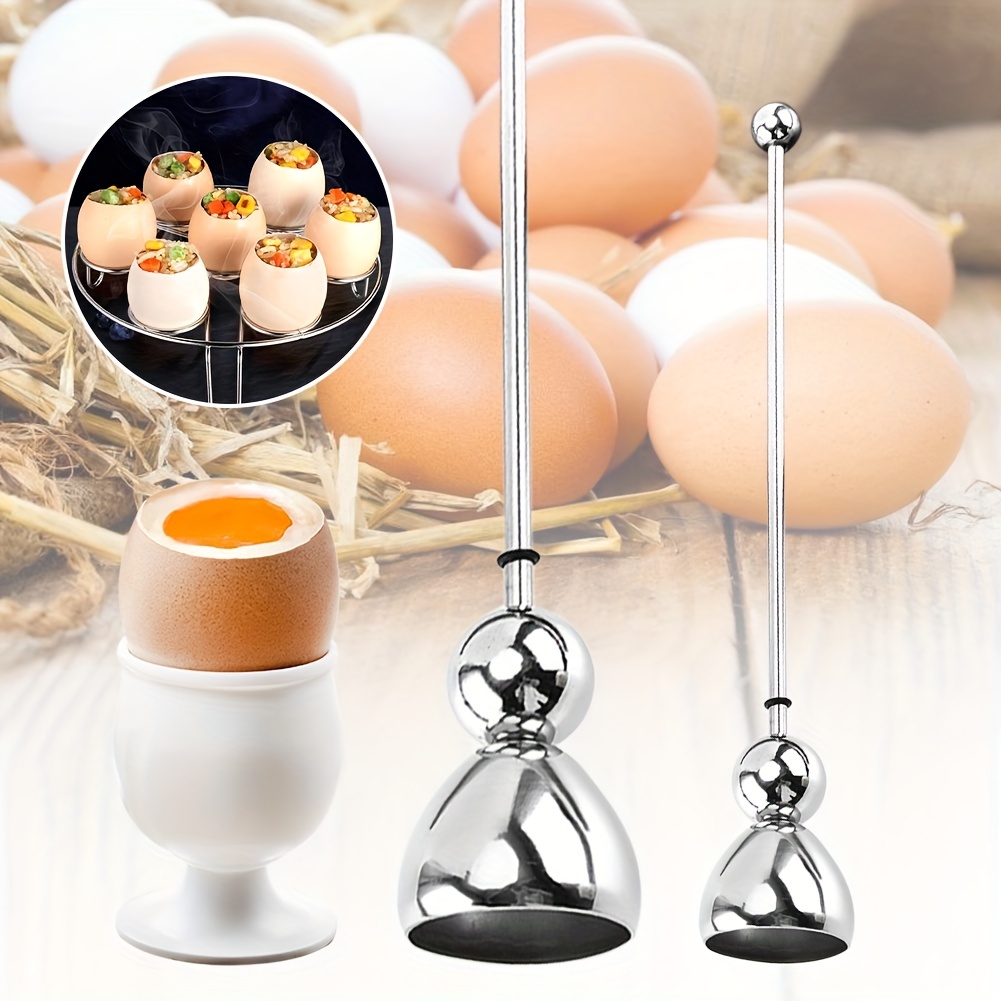 Egg Hole Puncher, Stainless Steel Semi-automatic Egg Shells