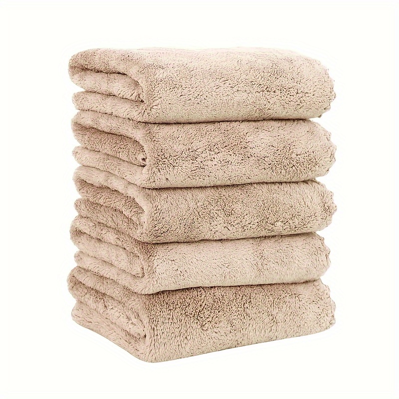 5 Packs Hand Towels - Ultra Soft & Highly Absorbent - Microfiber Coral  Velvet Spa, Quick Drying Hand Towel
