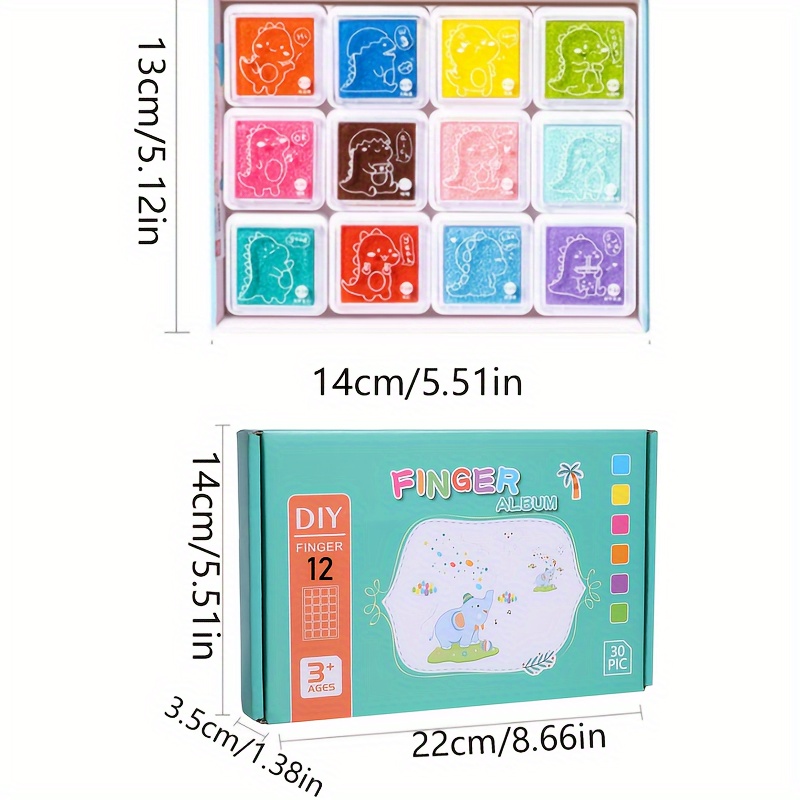 Set Pintura Para Niños 12 Colores Puntillismo Kit Arte Diy