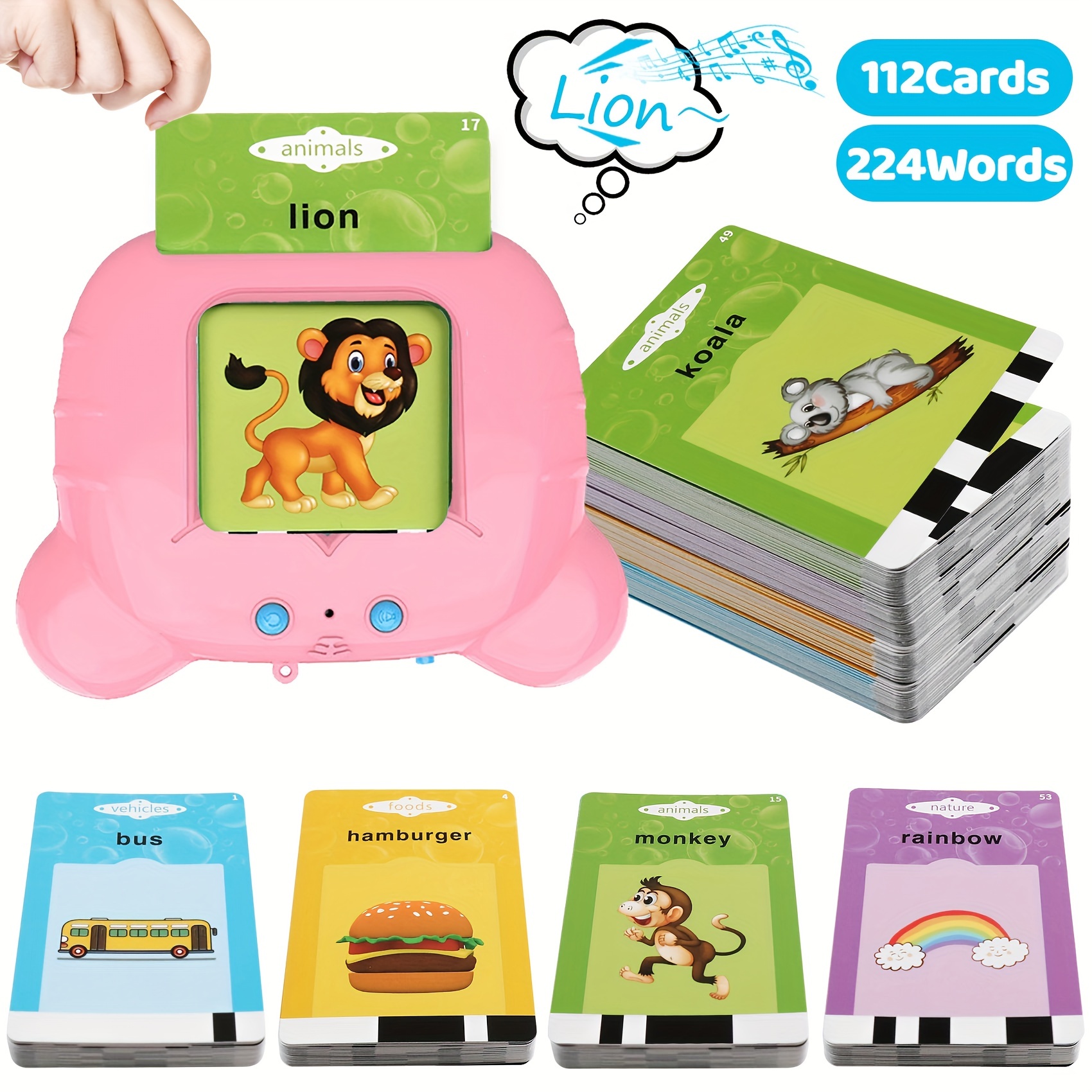 Caja de juguetes educativos inteligentes para niñas de más de 1 año,  juguetes de aprendizaje Montessori, tarjetas flash, libros de mesa, regalos  de