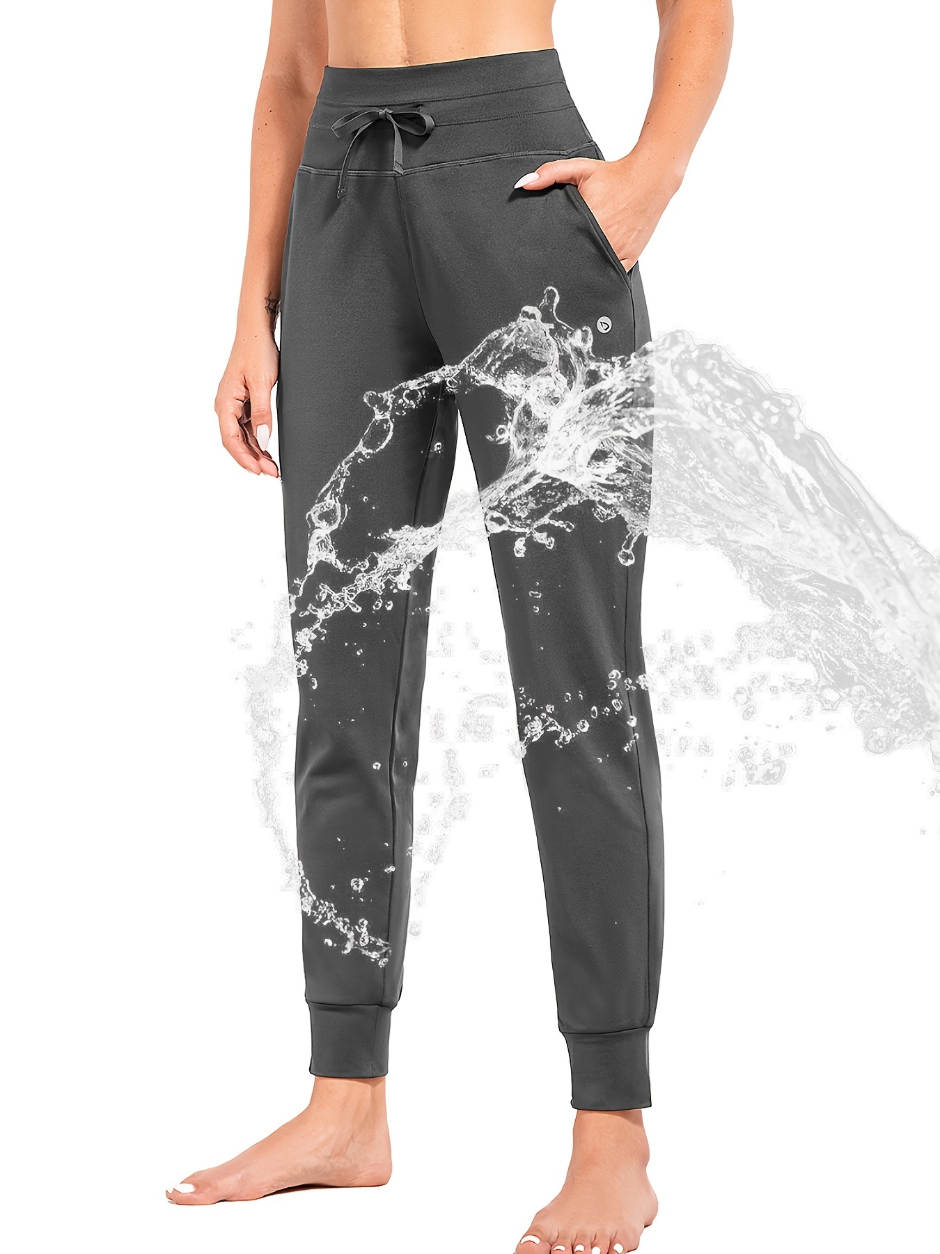 BALEAF Pantalones deportivos con forro polar para mujer, pantalones de  senderismo de cintura alta, resistentes al agua, pantalones térmicos de  esquí