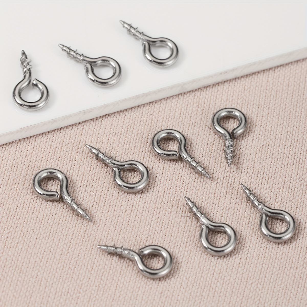 50pcs Stainless Steel Nail Accessories For DIY Jewelry Making Bead Pendant