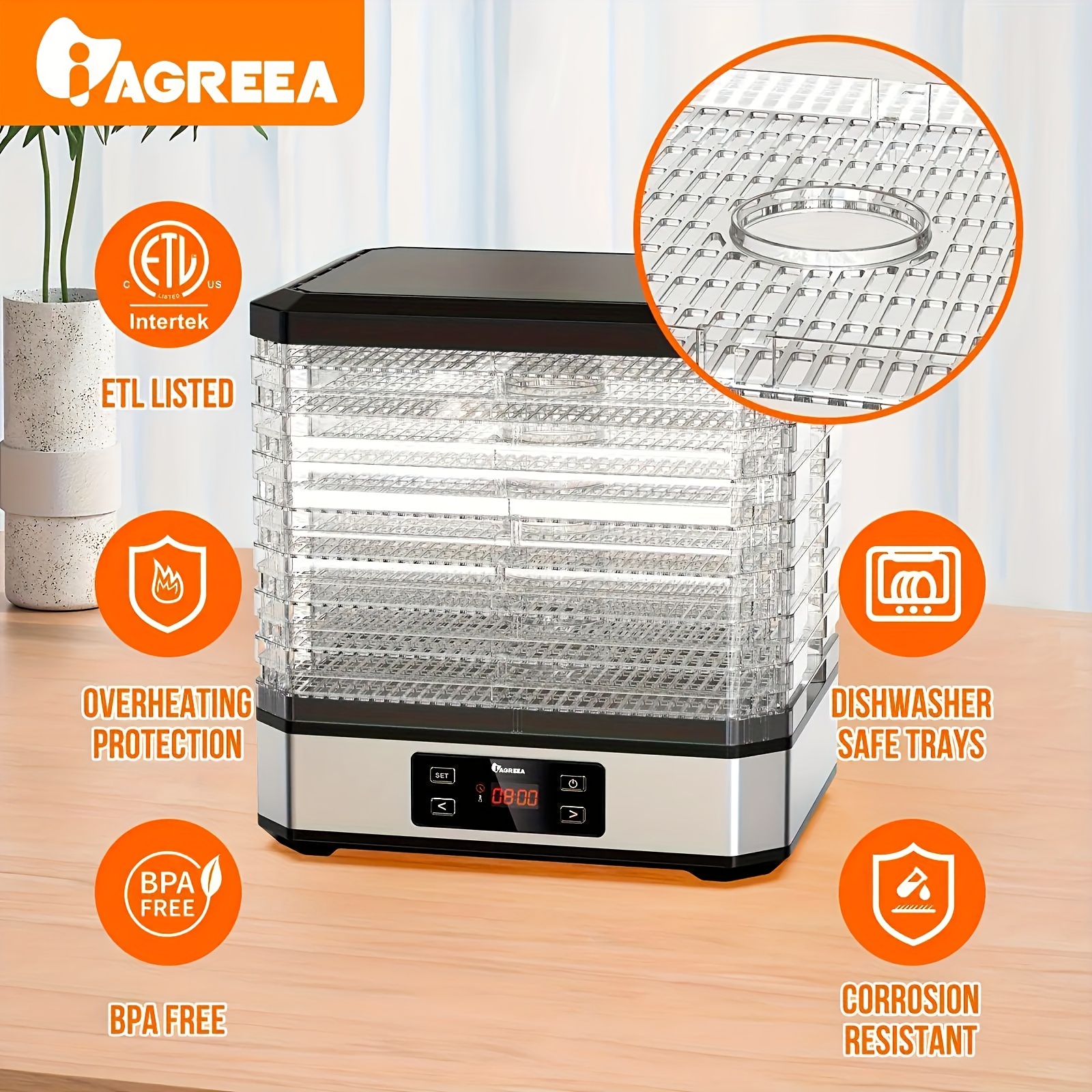 Food Dehydrator Machine Food Dryer Dehydrator For Beef Jerky, Fruits,  Vegetables, Adjustable Temperature Control Electric Food Dehydrator With 5  BPA-free Trays