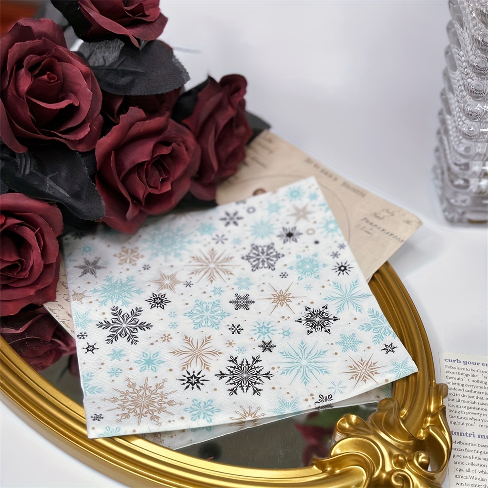  Gold Snowflake Party-Decorations Christmas Paper