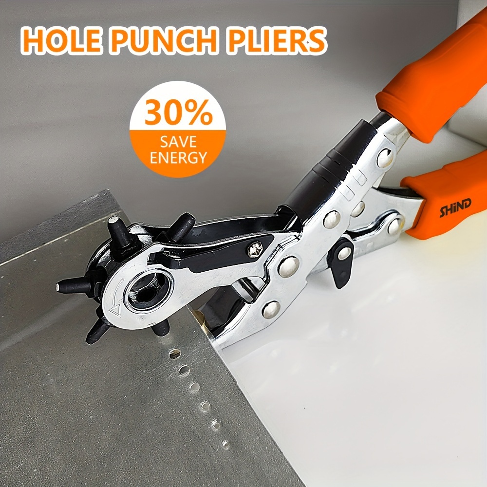 Leather Hole Punch Leather, Punch Tool For Belts, Watch Bands, Handbag  Straps And More, Heavy Duty Rotary Puncher, Belt Punch Diameter: 4.5/4  /3.5/3/2