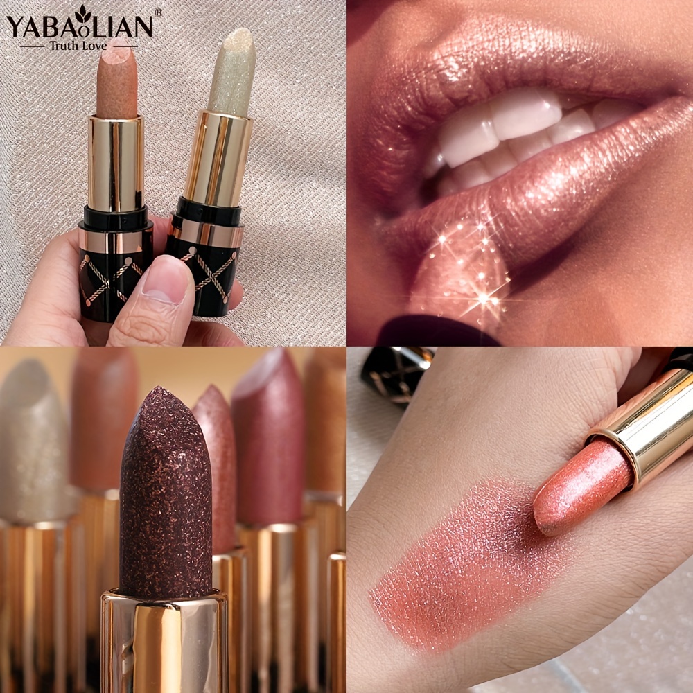 

Yabaolian Mermaid Shiny Lipsticks -12 Colors, Metallic Pearly Lipsticks With Long Lasting Shimmer And Glitter (y0057) Valentine's Day Gifts
