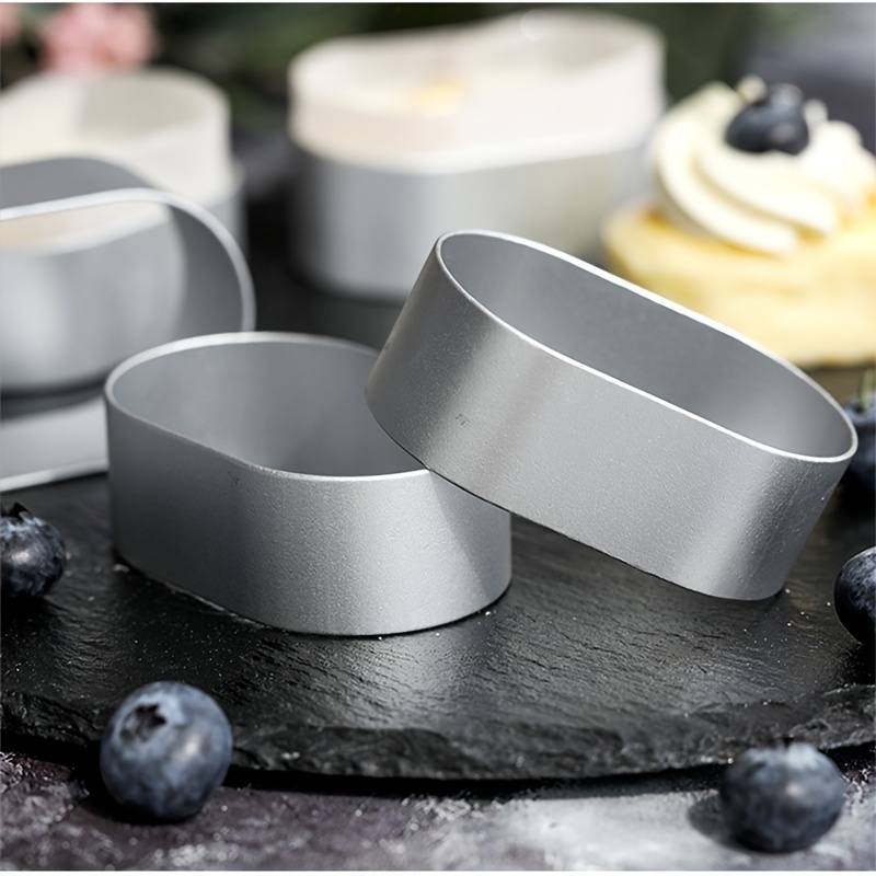 10Pcs Cake Mold Baking Pan Oval Baking Mold Cheese Cake Baking Pan