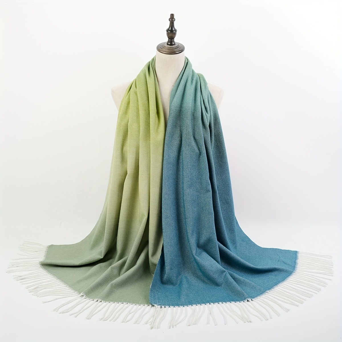 Autumn And Winter Shawl Gradient Imitated Color Cashmere Scarf - Temu