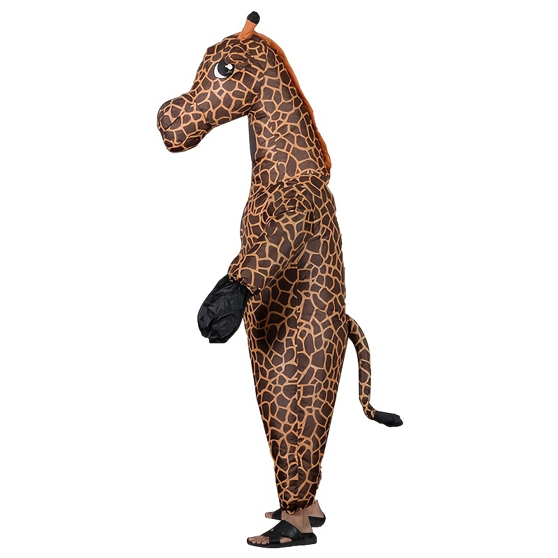 Disfraz inflable de jirafa para fiesta de adultos
