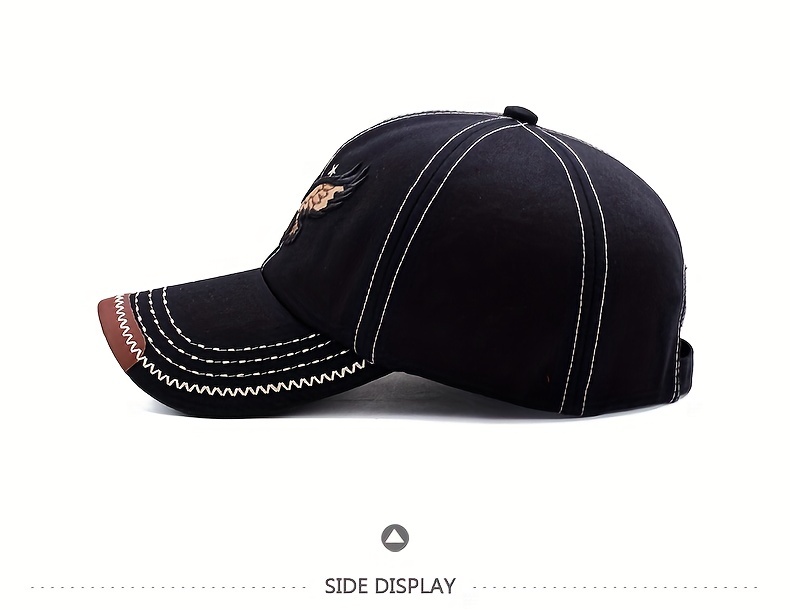 1pc Unisex Sunshade Breathable Baseball Cap With Eagle Embroidery For Outdoor Sport, Ideal choice for Gifts details 6