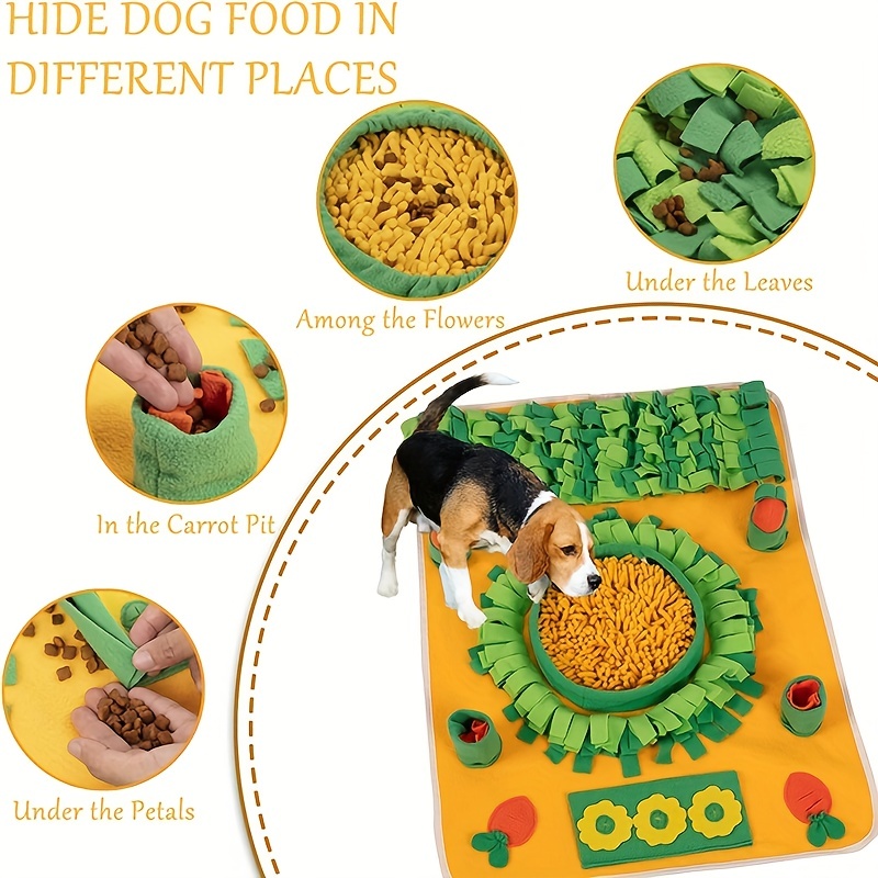 Carrot Design Plush Puzzle Dog Toy With 6 Carrots Amusing Dog Snuffle Mat  Toy Interactive Dog Enrichment Lick Toys For Small Size Dogs - Temu