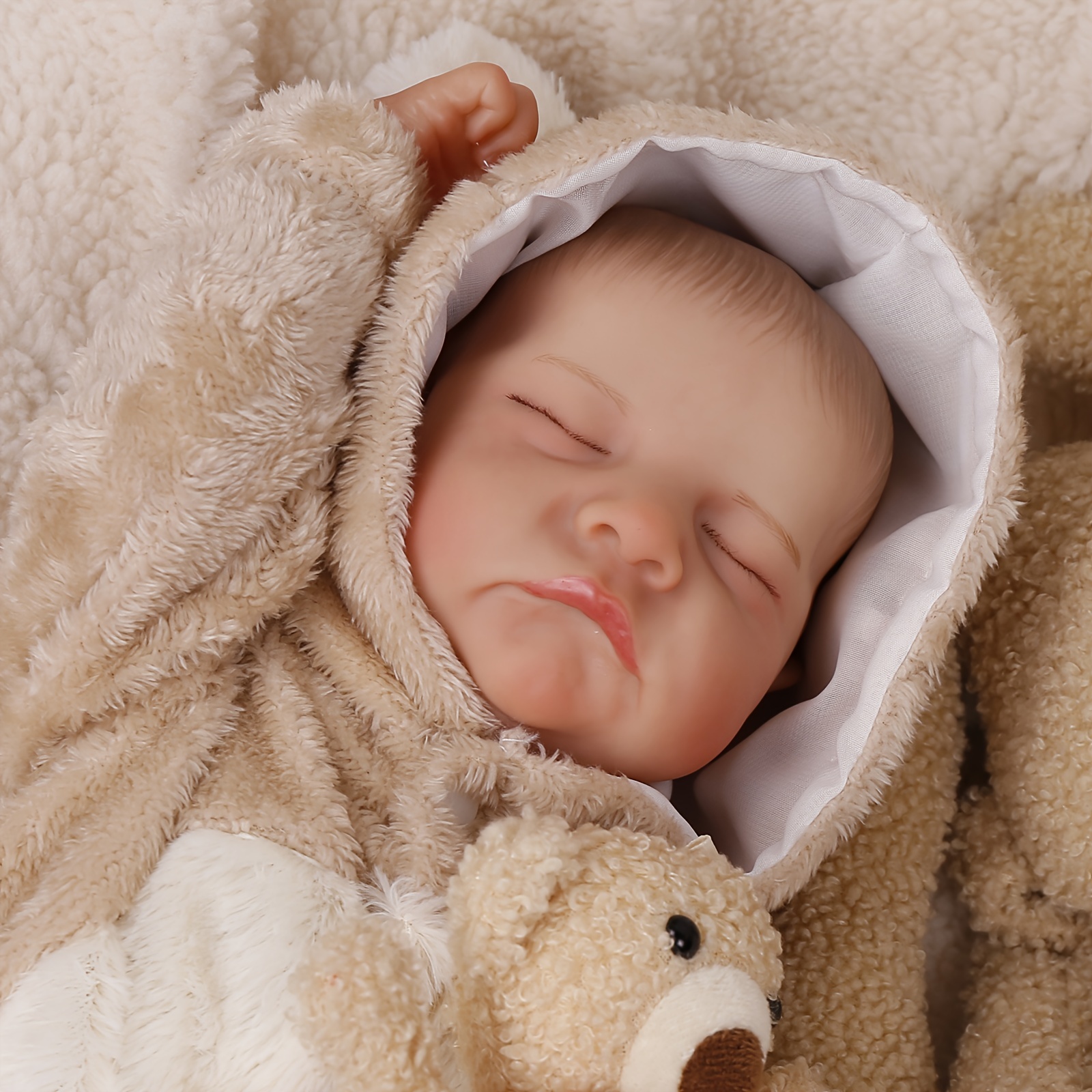 Sleeping Reborn Baby Doll Lifelike Soft Silicone Newborn Girls Bedtime Toys  Girls Birthday Gift Halloween/thanksgiving Day/christmas Gift - Temu