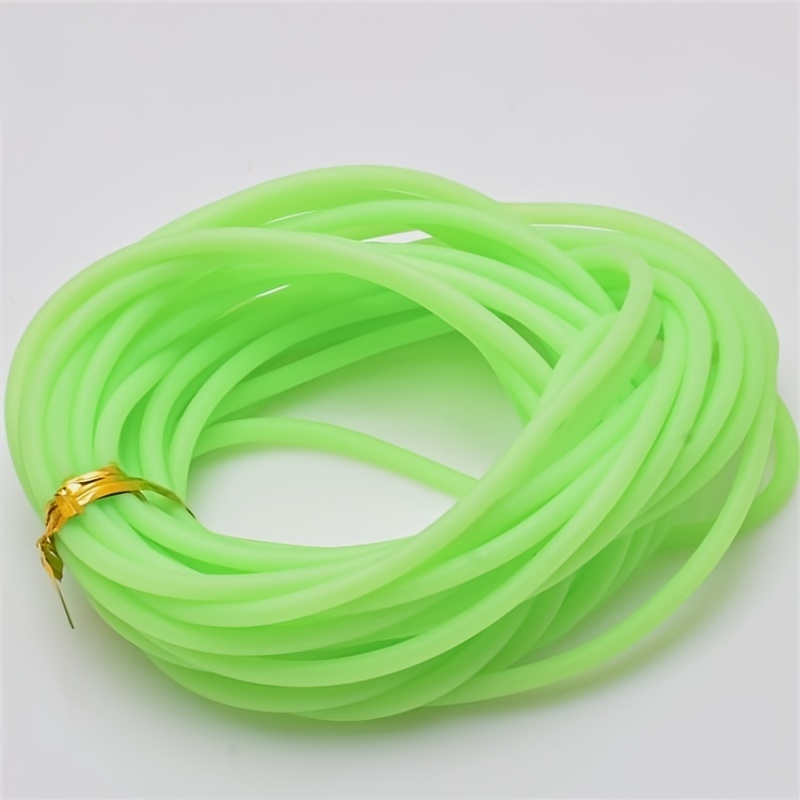 5m Fluorescent Glow In The Dark Soft Rubber Tube, Fishing Hook