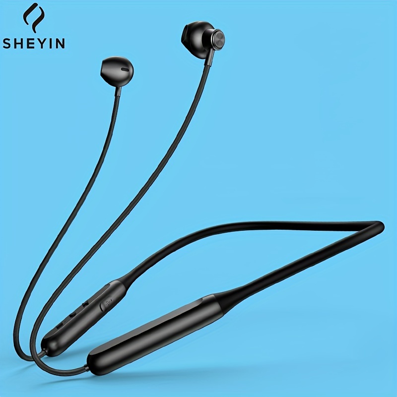 Auriculares Inalámbricos Bluetooth 5.3 Estéreo In-Ear Con Cable Negro 8  Horas