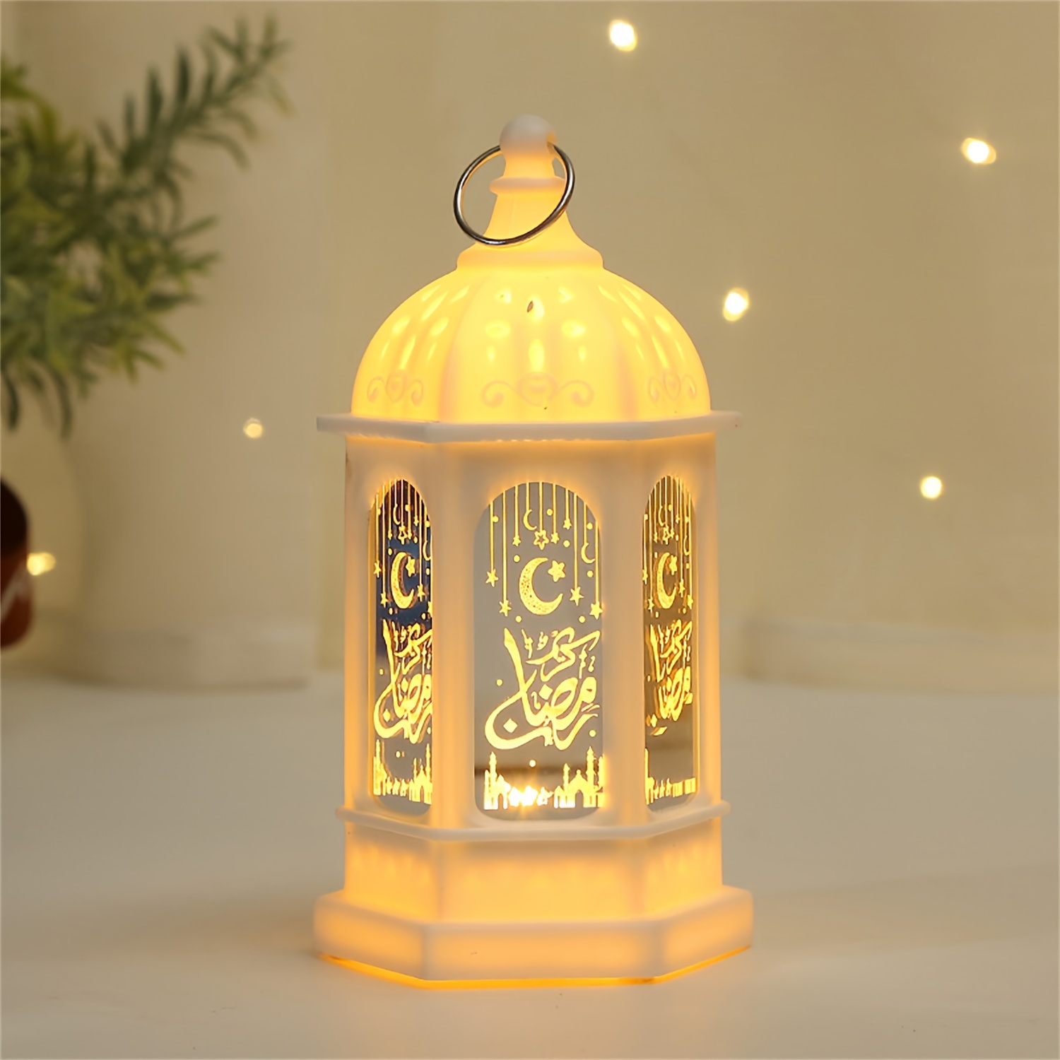 Ramadan eid luces de noche led mubarak estrella luna castillo decoración  para el hogar islam fiesta musulmana colgantes ramadan kareem eid al adha  regalos iluminación 2024 - $10.49