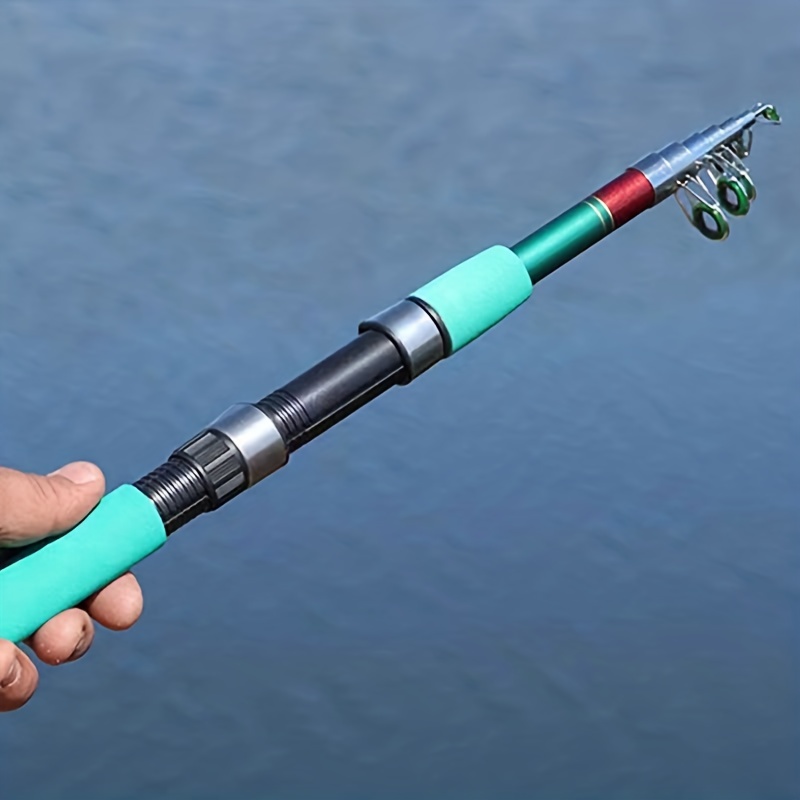 Fishing Rod Portable Small Short Sea Pole Mini Sea Fishing Tools Telescopic  Fishing Rod for Travel Seawater Freshwater Bass Trout Fishing, Offshore