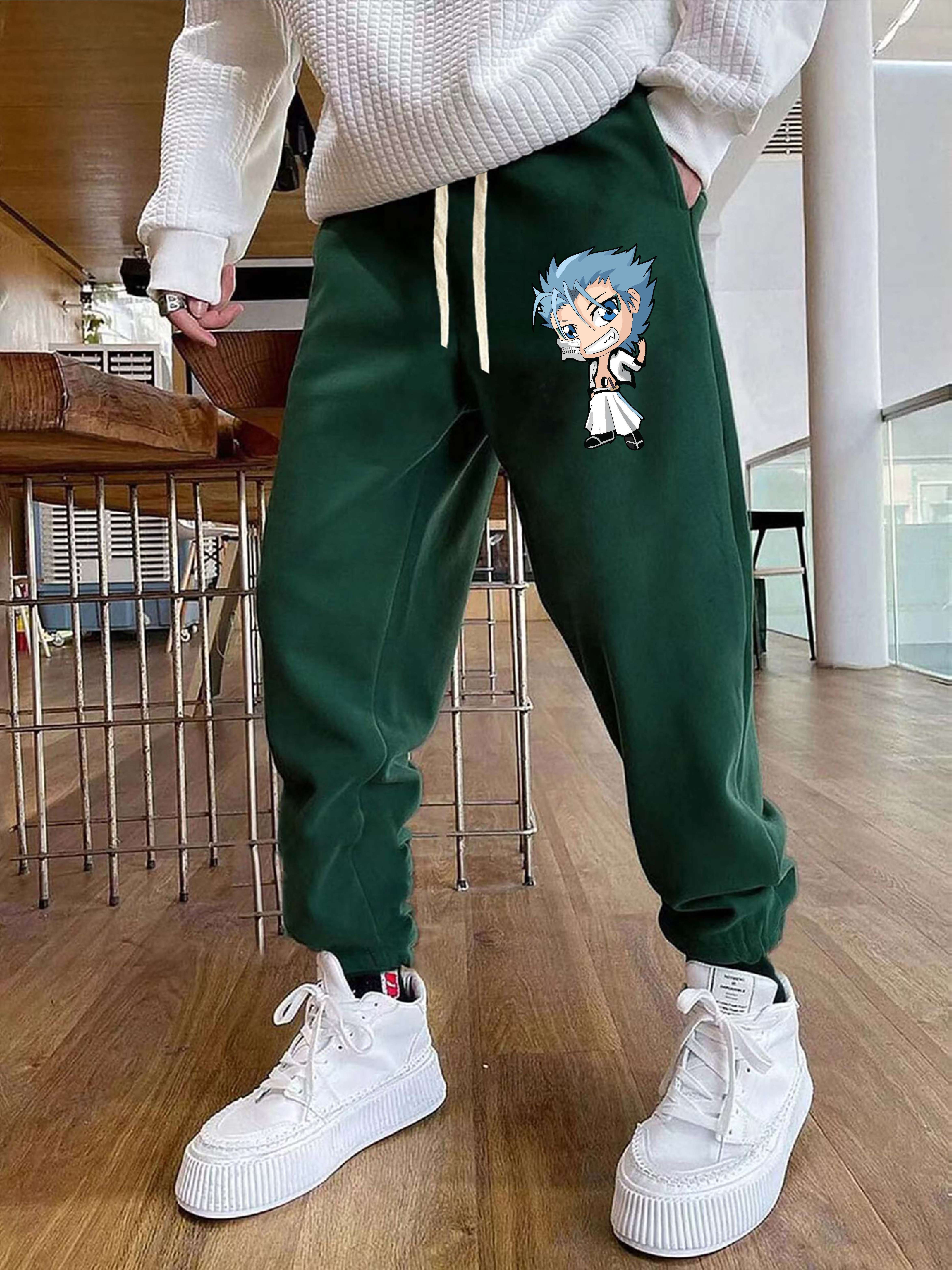 Pantalones Chándal Cordón Estampado Anime Boy Pantalones - Temu Spain